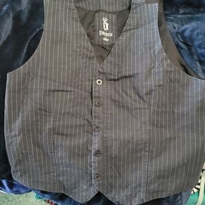Grey pinstripe vest